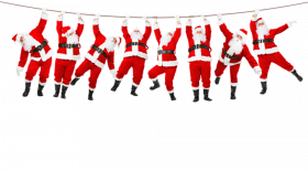 Santa claus group transparent png images