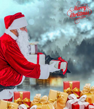 Santa claus Merry christmas editing background