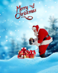 Santa claus photo editing background