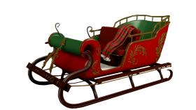 Santa claus sleigh transparent png d