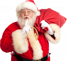 Santa claus with gift hd png