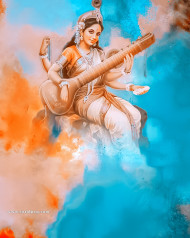 Saraswati mata cb editing background photoshop
