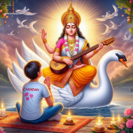 Saraswati Puja Ai Photo Editing Download Free