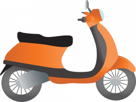 Scooter Orange Png
