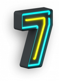 Seven Neon transparent background png clipart
