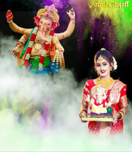 Shree Ganesh Best Cb Background with Girl New Hd