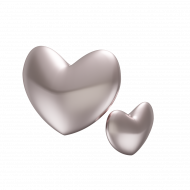 Silver 3D heart png transparent images,Heart png hd