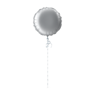 Silver Glowing Balloon PNG Transparent Images Free Download