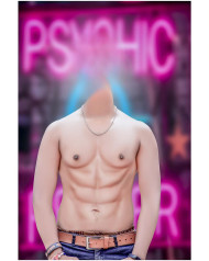 Six pack boy face cut cb background