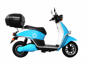 Sky Blue Scooter With Transparent Background