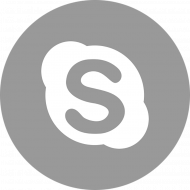 Skype Grey logo png hd