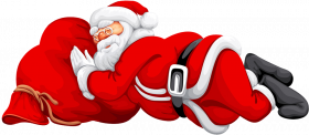 Sleeping santa transparent png images