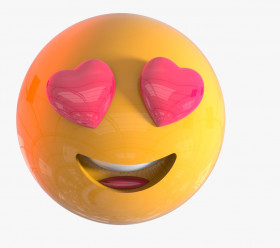 Smiling face with heart eyes transparent png