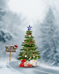 Snapseed christmas editing background