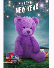Teddy new year editing background