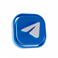 Telegram 3d logo transparent png images