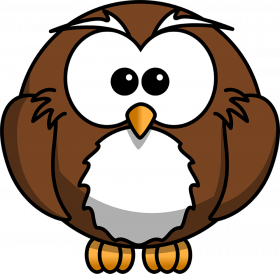 Toon owl png transparent background