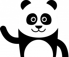 Toon panda transprent png