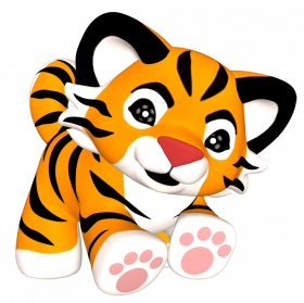 Toon tiger transparent png image