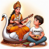 Trending Saraswati Puja Photo Editing Prompt Image