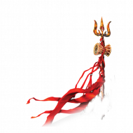Trishul with flying clothes png