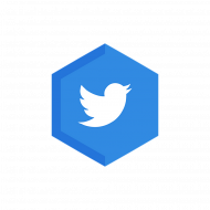 Twitter hexagon shape logo png copy
