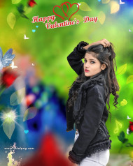 Valentine Day Cb Background With Girl
