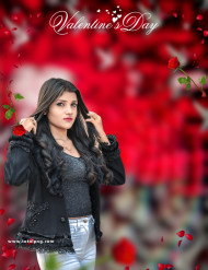 Valentine Day Cb Background With Girls