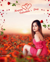 Valentine Day Full Hd background With Cute Girl