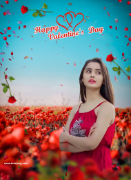 Valentine Day Full Hd background with girl