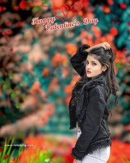 Valentine Day Hd Background Cute Girl
