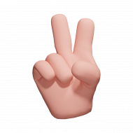 Victory 3d hand png transparent png