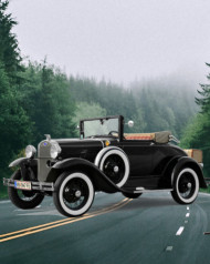 Vintage car editing background