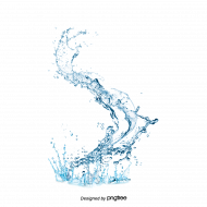 Water splash for editing transparent png images