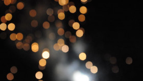 White & gold bokeh png image
