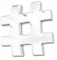 White hastag png transparent images free download