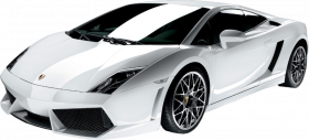 White lamborghini transparent background