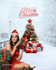 Winter christmas editing background