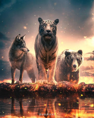 Wolf team  editing background