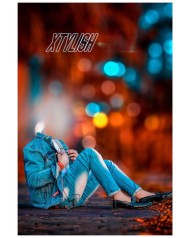 Xtylish boy face cut cb background