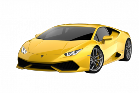 Yellow lamorgini transprent background