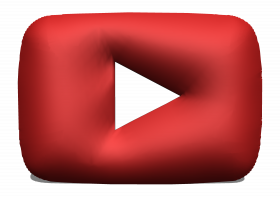 Youtube play 3d transparent png