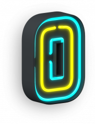 Zero Neon transparent background png clipart